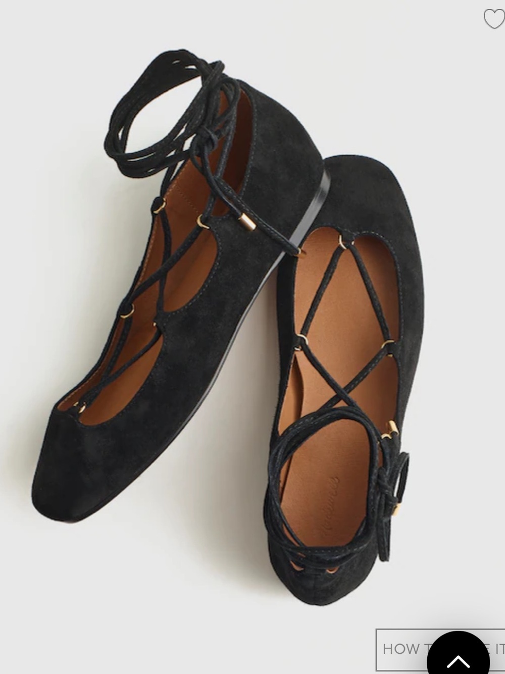 NIB • Madewell Greta Lace Up Ballet Flats - Picture 2 of 5